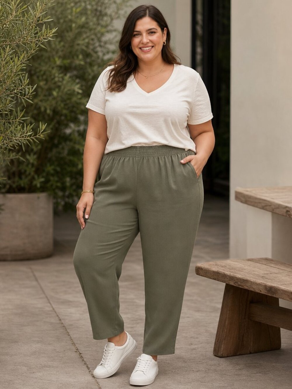 Briggs New York Olive Green Straight Leg Pants In EUC Size 14 – Casual Everyday